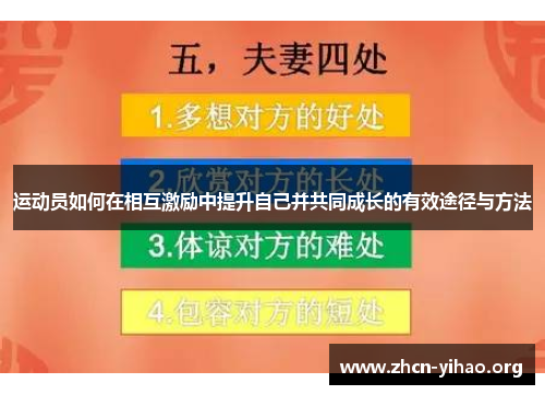 运动员如何在相互激励中提升自己并共同成长的有效途径与方法 运动员如何在相互激励中提升自己并共同成长的有效途径与方法